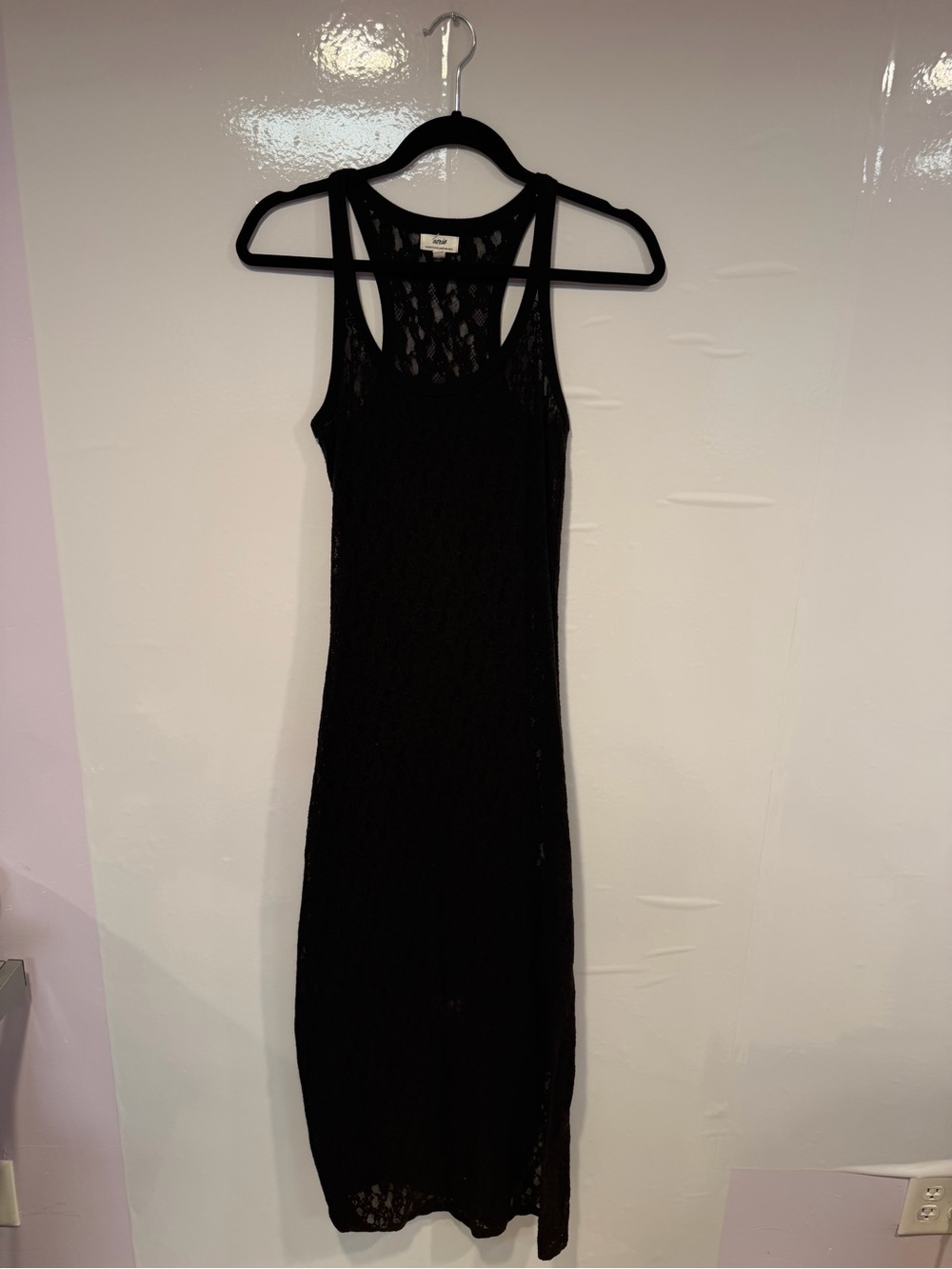 Aerie Black Lace Maxi Tank‎ Swimsuit coverup Dress